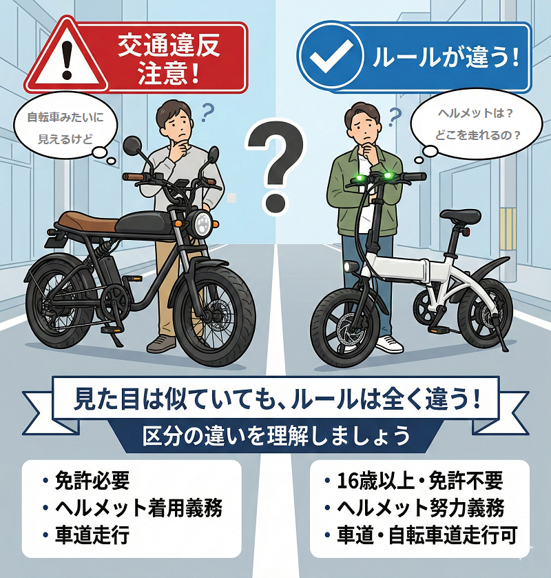 似ているモペットと特定小型二輪 | ELEMOs