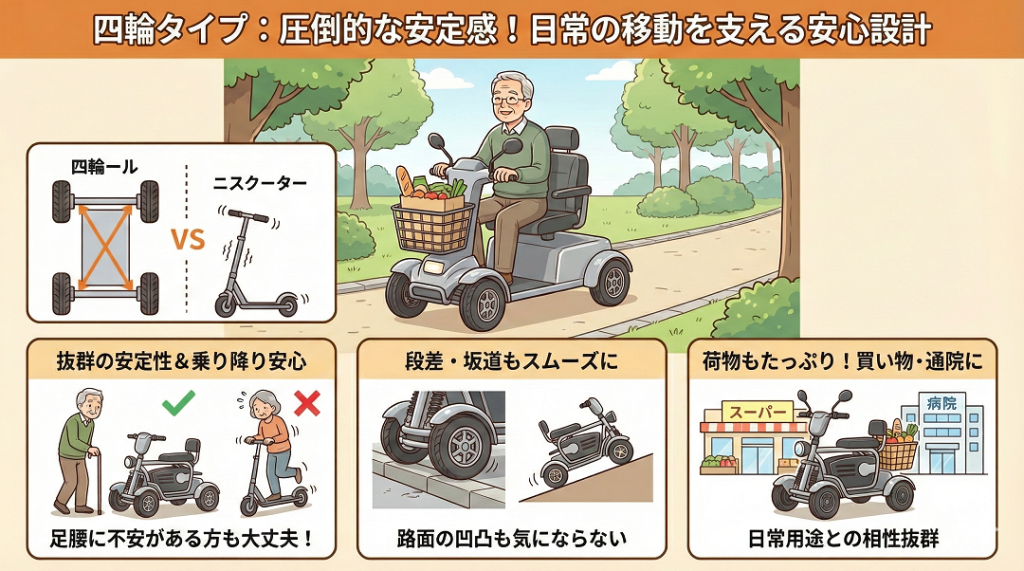 メリット四輪タイプ | ELEMOs