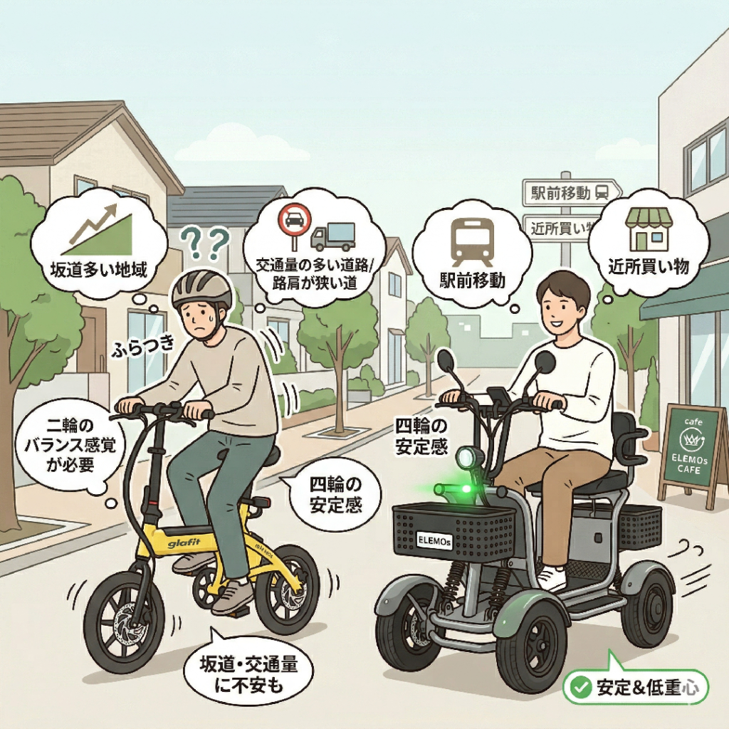 2輪と4輪 | ELEMOs