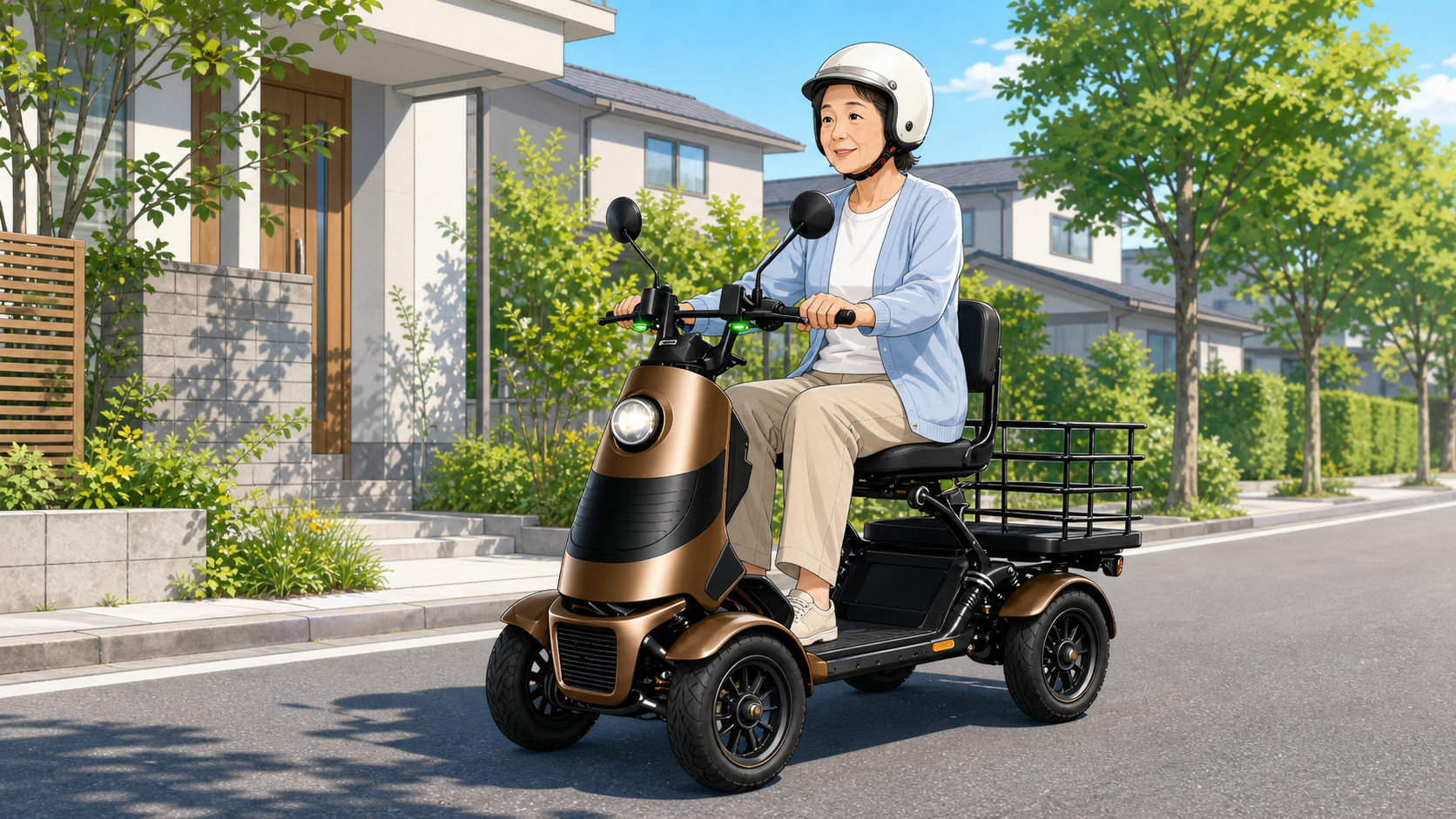 免許不要で乗れる特定小型四輪のイメージ